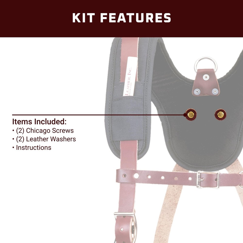 Occidental Leather Suspender Lock Kit - Designed to Attach Small, Brown