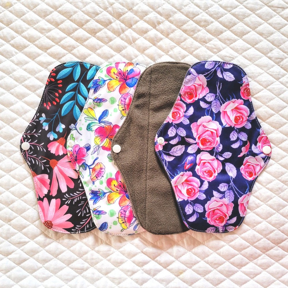 4 M Reusable Menstrual Pads - Absorbent Bamboo Charcoal