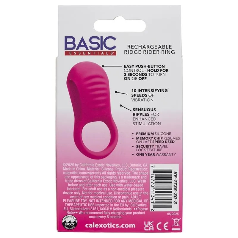 Basic Essentials Rechargeable Ridge Rider Ring