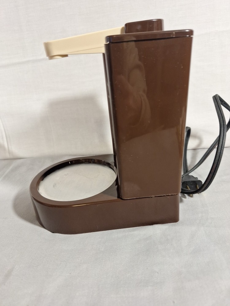 Vintage Hamilton Beach Mini Drip Coffee Maker Scovill 4 Cup Brown**MISSING LID**