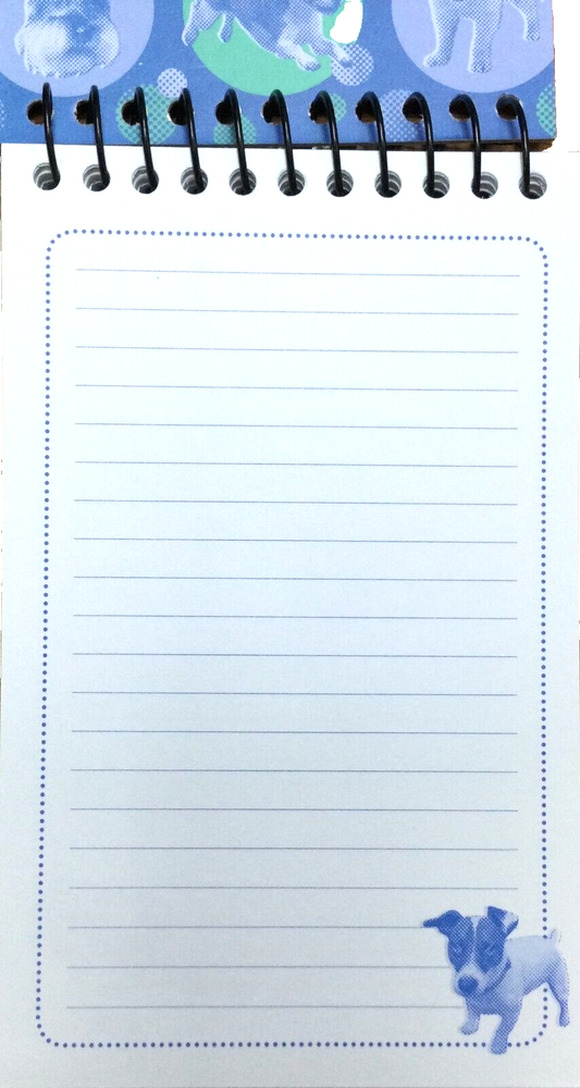 Dog themed Spiral Note Pad - 3.75" x 6" - 75 sheets