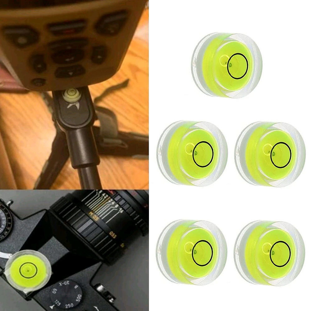 5pcs Mini Circular Precision Spirit Level Set Meter Bubble Horizontal Ruler Tool