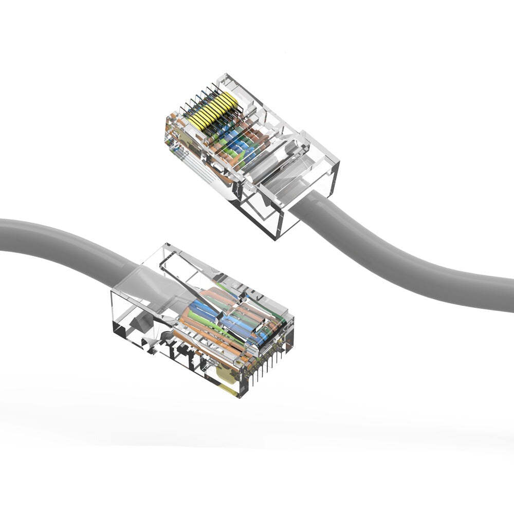 0.5Ft CAT5E UTP Ethernet Network Non Booted Cable Gray