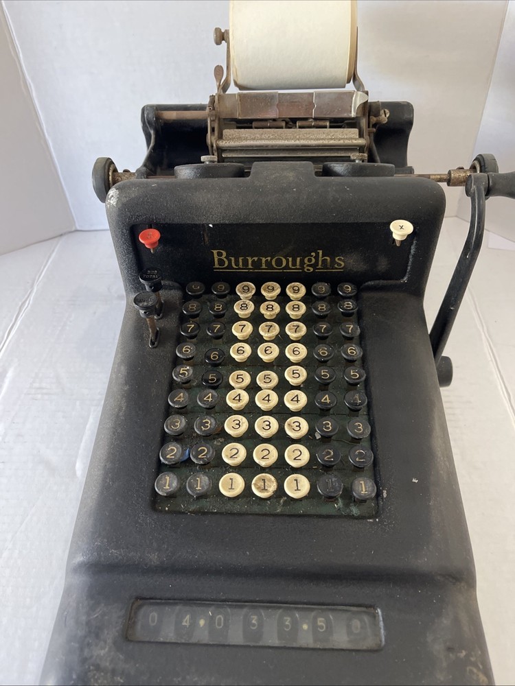 Antique 1920s Burroughs Class 3 Adding Machine