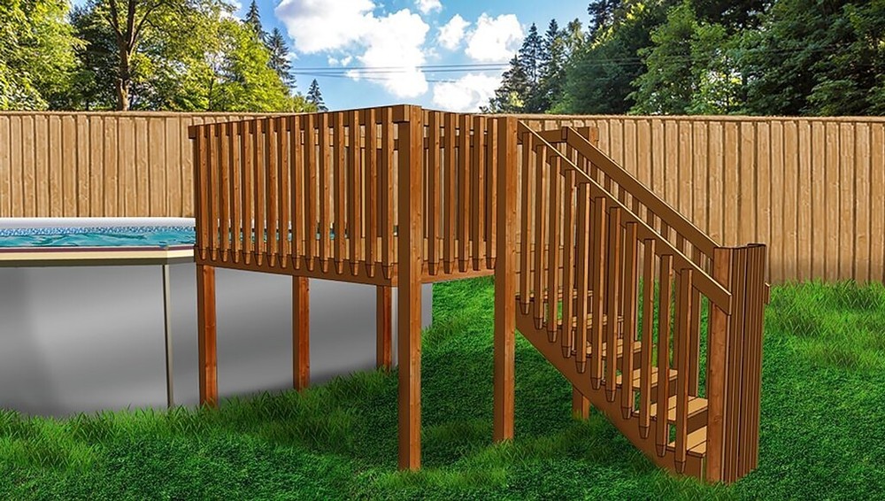 8' X 8' Above Ground Pool Deck Kit