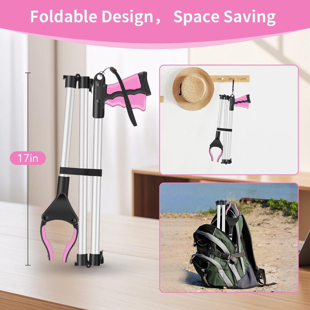 48 Inch Extra Long Grabber Tool Foldable Reaching Tool Grabber Pickup Tool