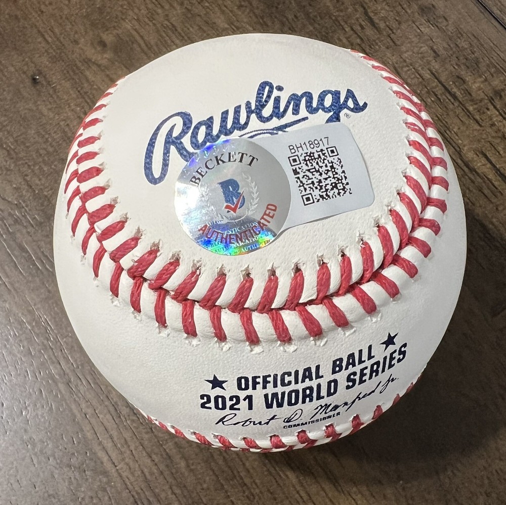 Tucker Davidson “We Did It For Hank” Signed World Series Baseball BAS!!