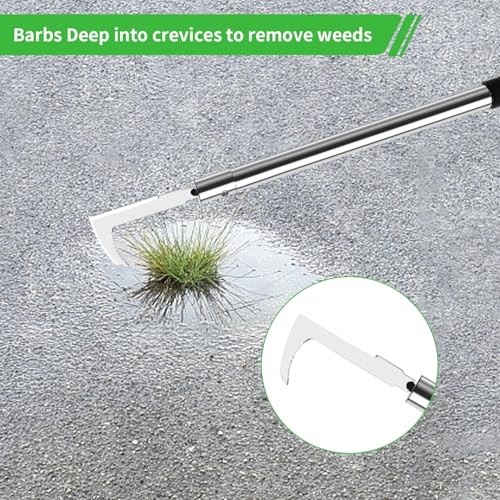 3-in-1 Multi-Function weed puller tool set: Crack Weeder, Moss Scraper Brush &