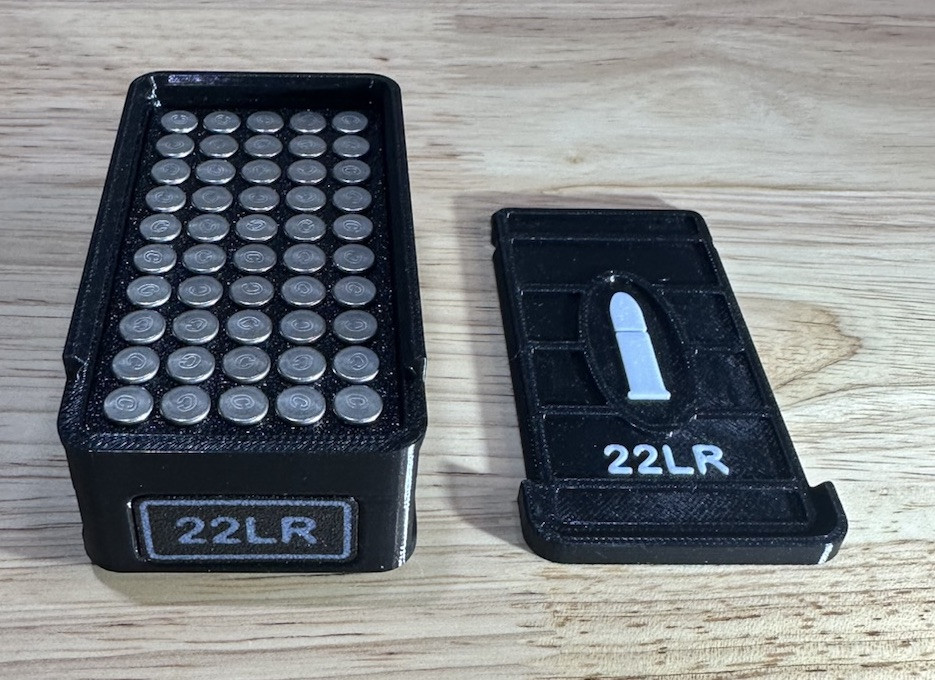 Stackable 22LR Ammo Box 50rd Capacity (3 Pack)