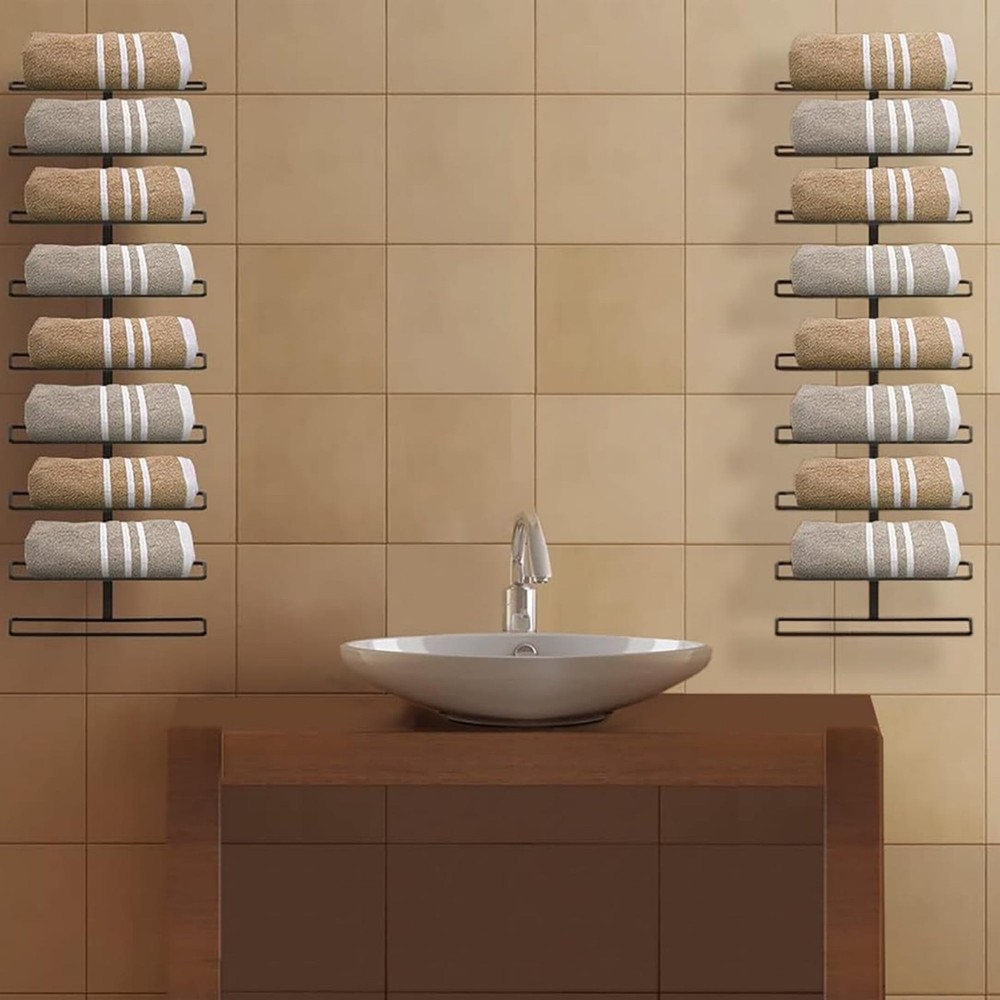 Stackable Wine Rack Wall Mount, Black, 3 Pack
