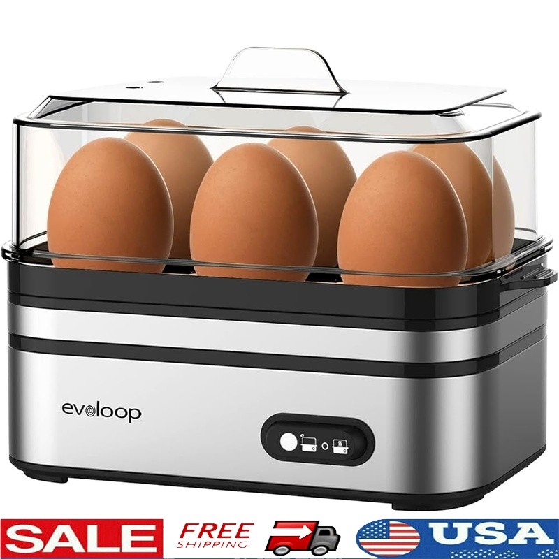 Multi Functional Egg Cooker 6 Egg Capacity Hard Soft Poached Easy Clean New