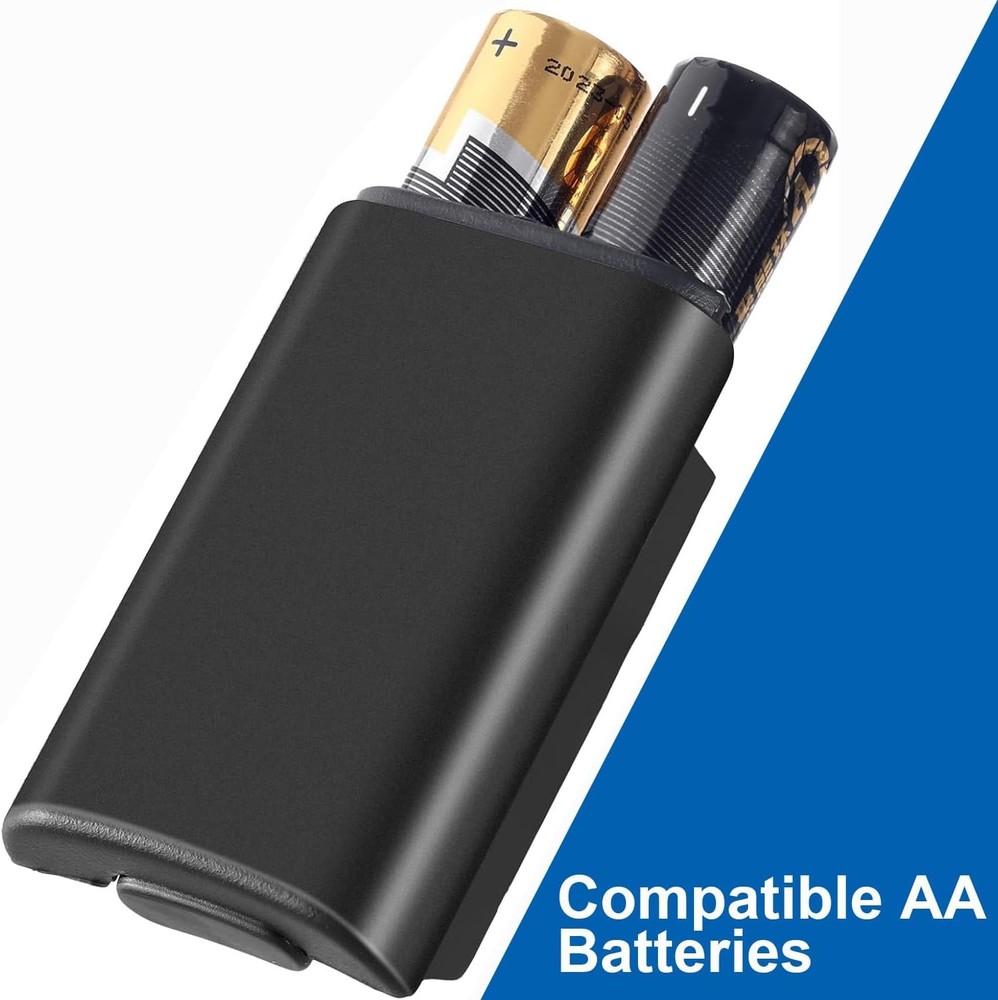 4 X AA Battery Back Cover Case Shell Pack For Xbox 360 Wireless Controller Black