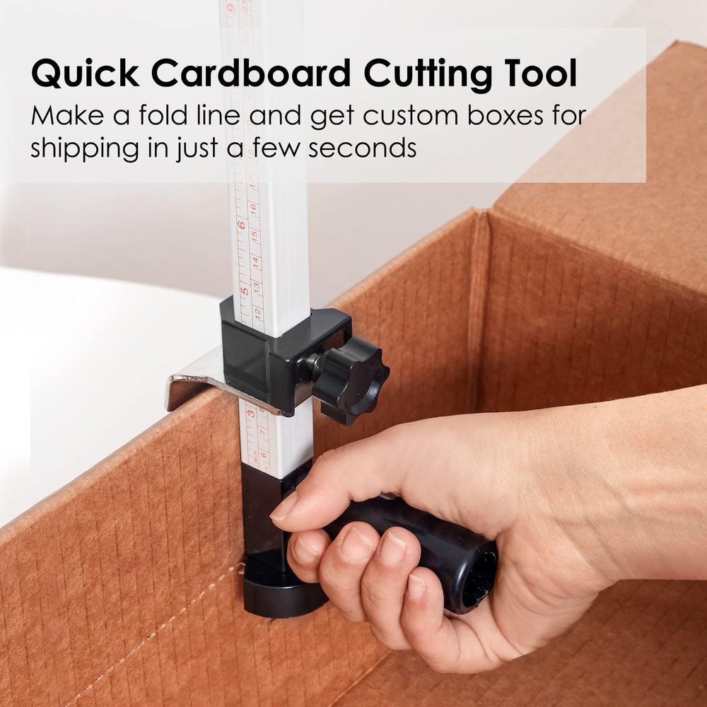 Box Resizer Tool with Scoring Wheel - Cardboard reducer to White, Black