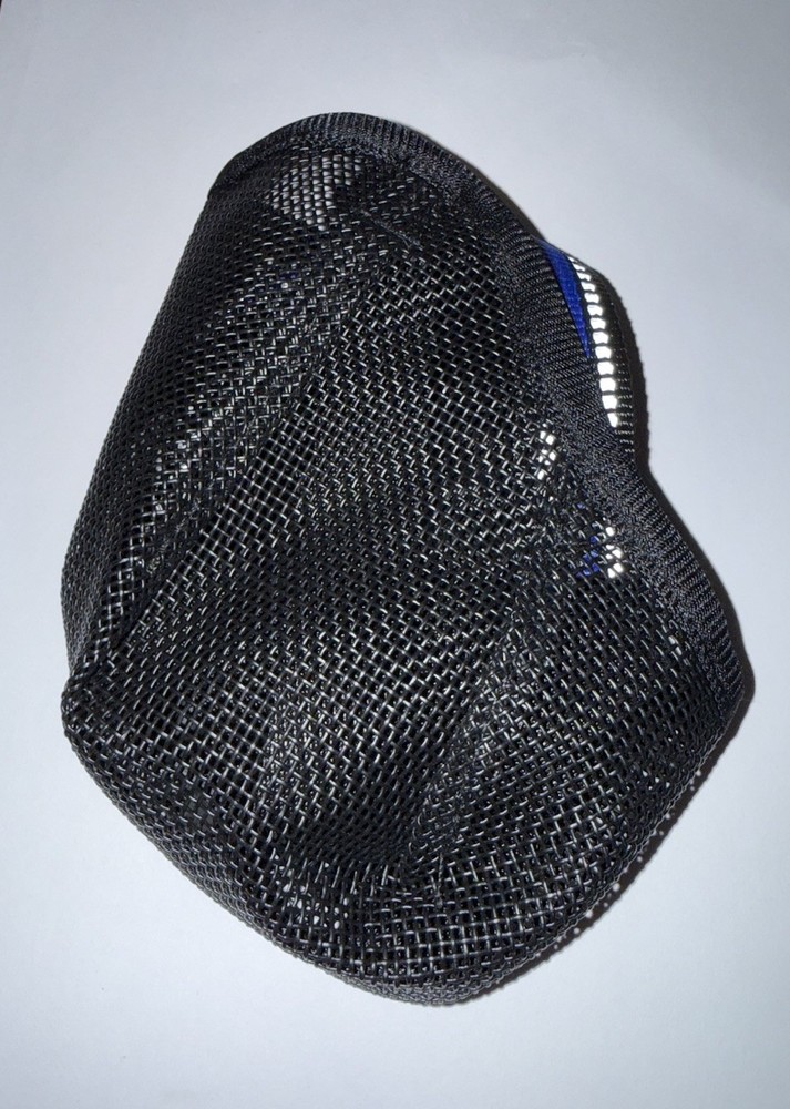 Dog Muzzle Large Black and Blue with Reflective Strips