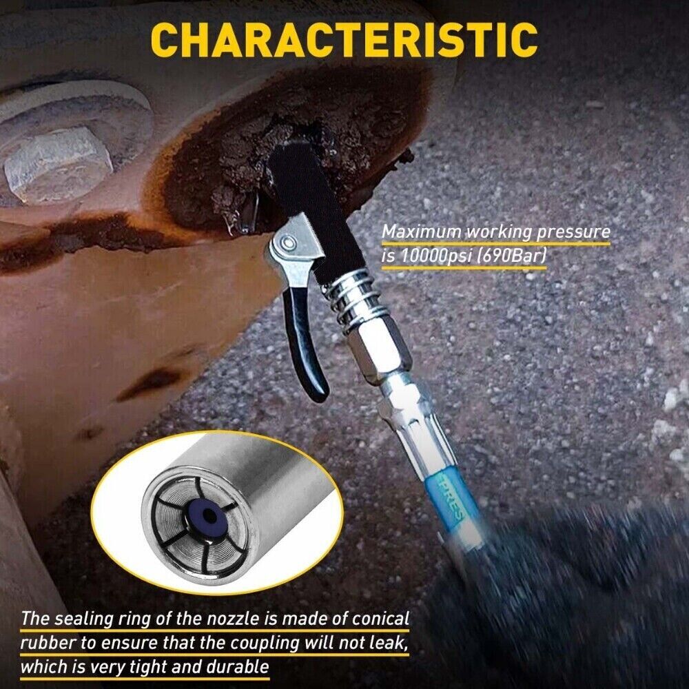 Grease Gun Coupler Strong Lock on Greases Gun Tip Quick Release Lock✨💖