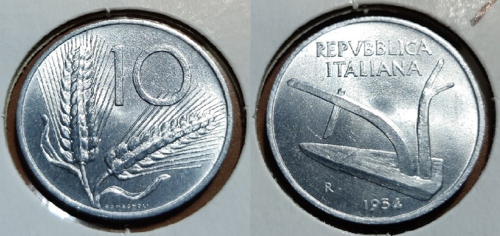 Itália 10 Liras 1954