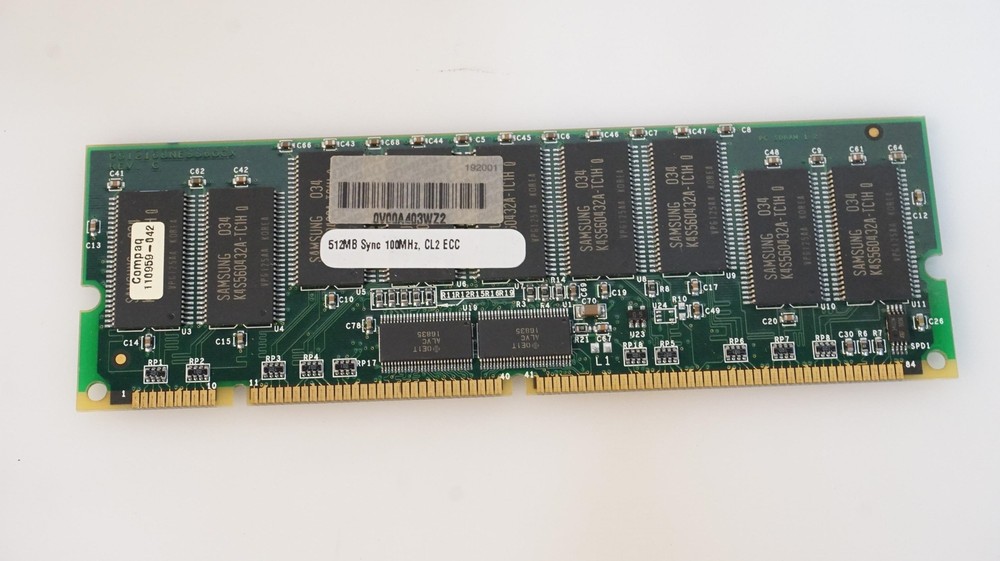 -=GENUINE=-COMPAQ 110959-042||512MB PC-100 CL2 100MHZ ECC DIMM SDRAM MEMORY||