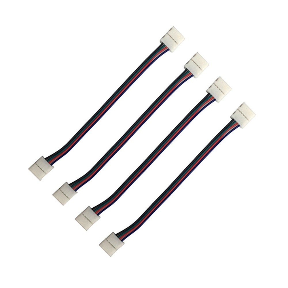 4 Pcs Power Adaptor Strip LED Light Strips Connection Cable Connector