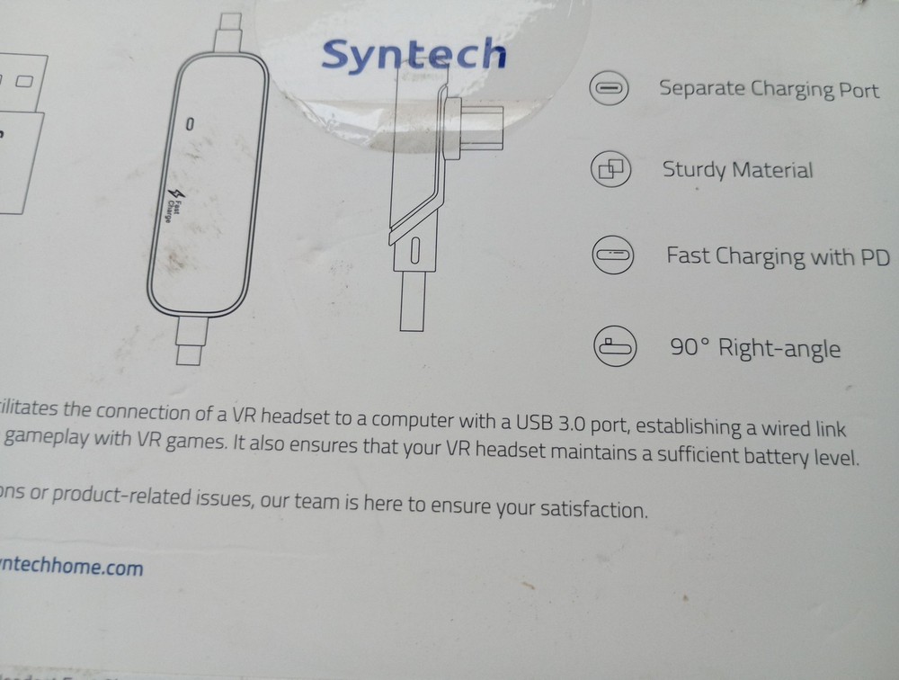 Syntech VR Charging Link Cable 16FT Compatible with Meta Quest 3S/Quest 3/Oculus