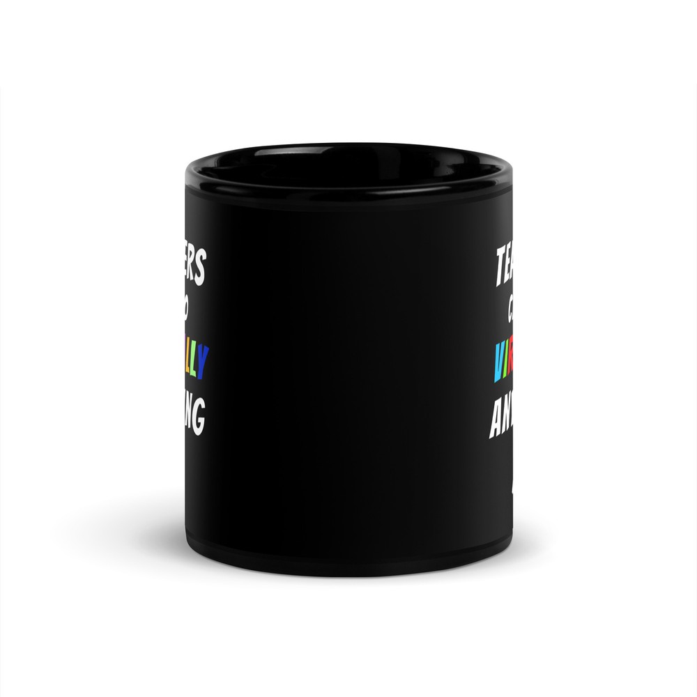 Teachers Can Do Virtually Anything Black Glossy Mug