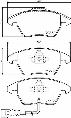 TEXTAR Front BRAKE PADS for AUDI A3 1.8 T 2006-2012