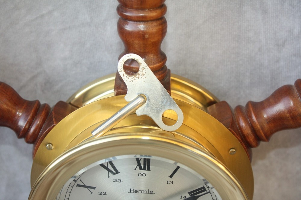 Hermle Maritime Ship Wheel Wall Clock 8 Day