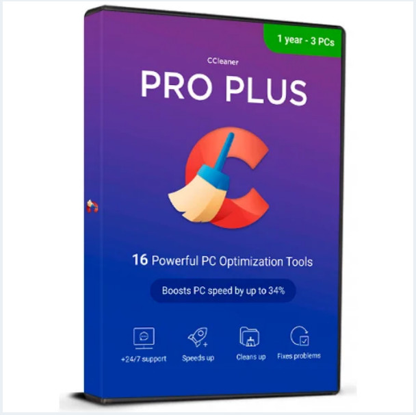 CCleaner Professional Plus 2025 Windows (PC) - 3 Devices 1 Year Key