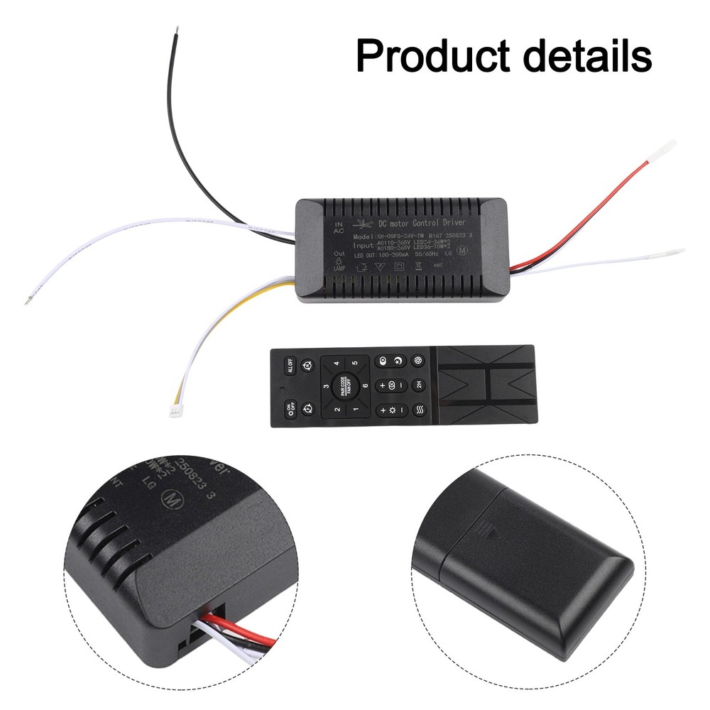 Easy to Use Remote Control for Ceiling Fan Light with 6 Speed Settings