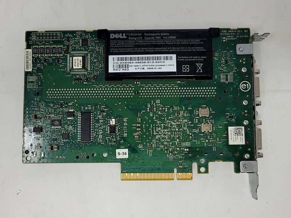 DELL PERC 6/E 0FY374 PCIE Raid Controller Card