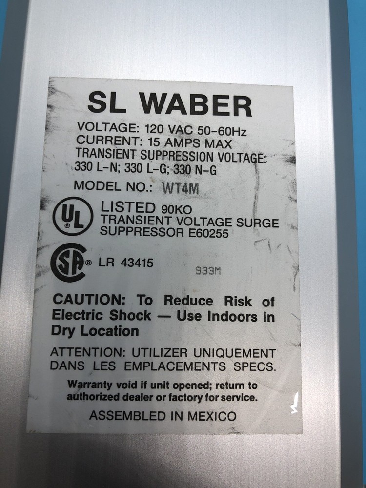 SL Waber Wave Tracker Noise & Surge Filter WT4.