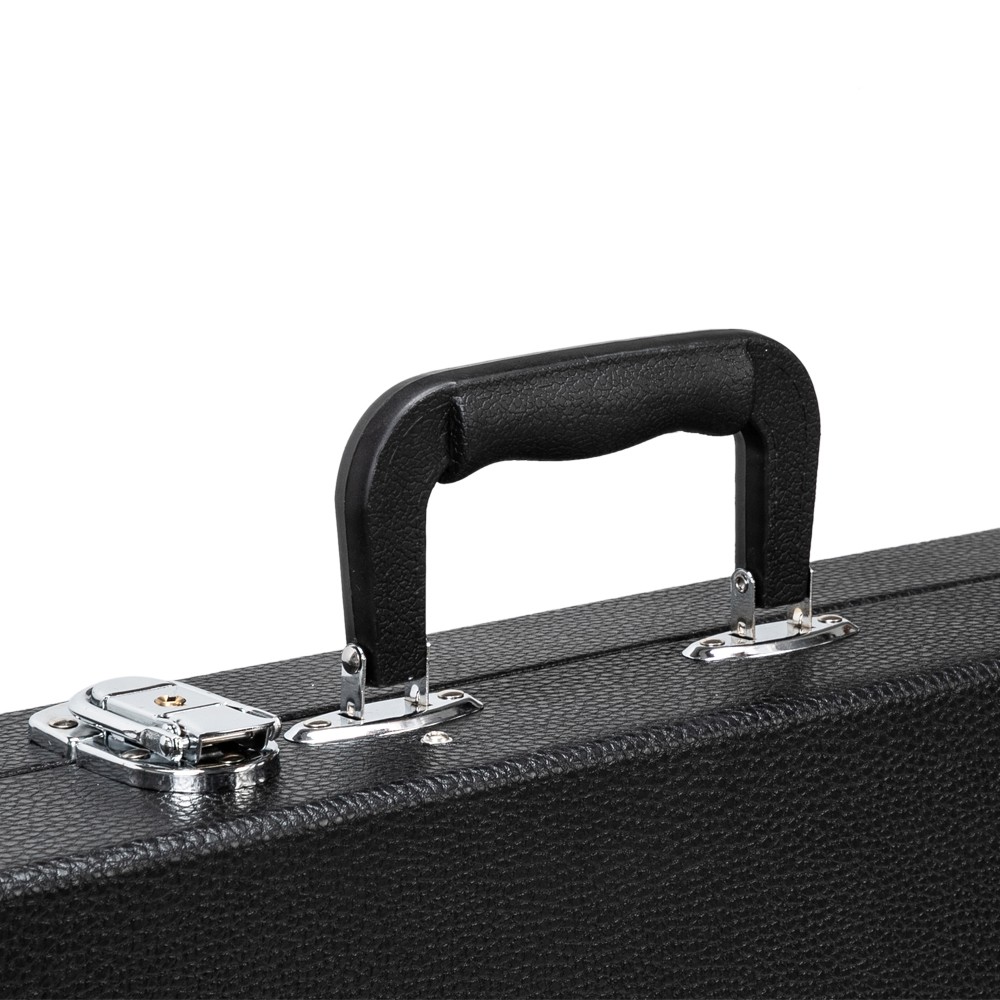 Hard Case Flat Black Grade Electric Guitar Square