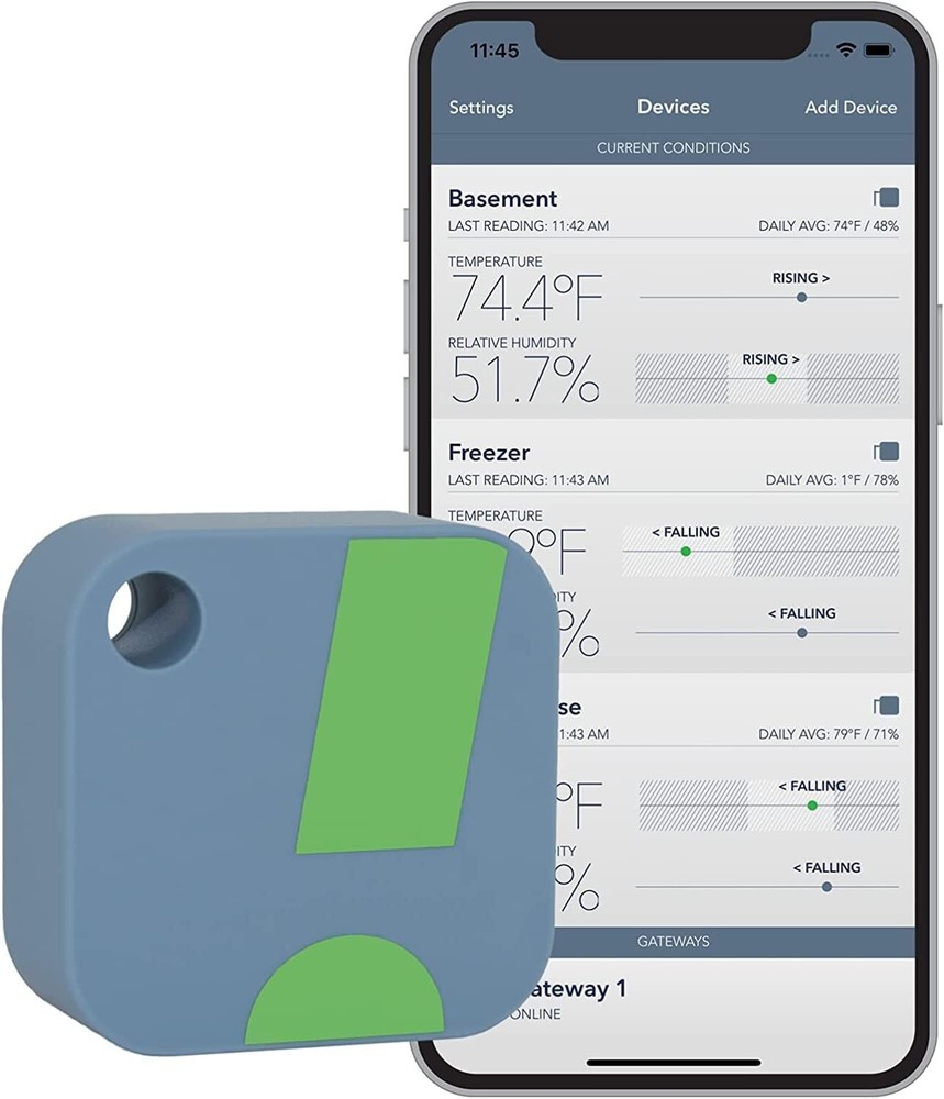 Smart Hygrometer – Digital Temperature Sensor, Indoor/Outdoor Use,Blue