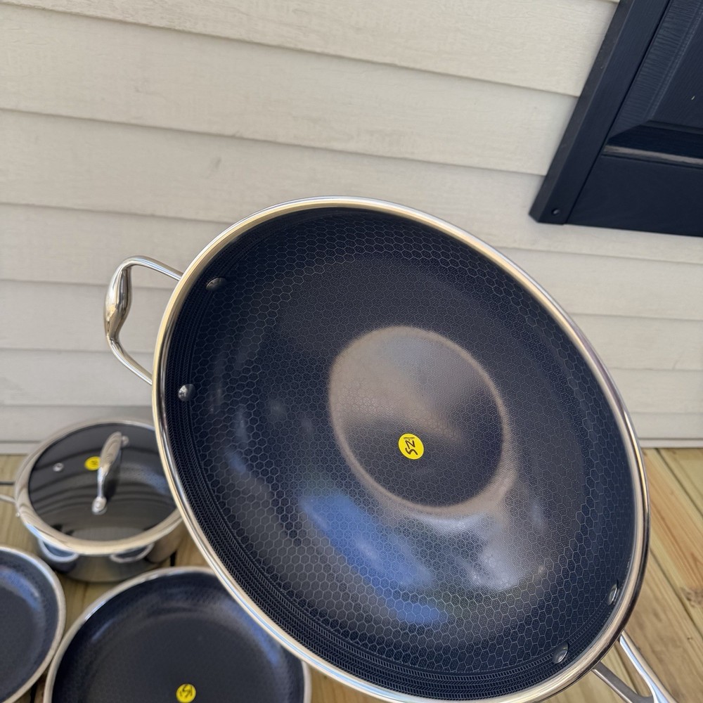 Hexclad Hybrid Cookware 6 Piece Set Preowned Great Condition