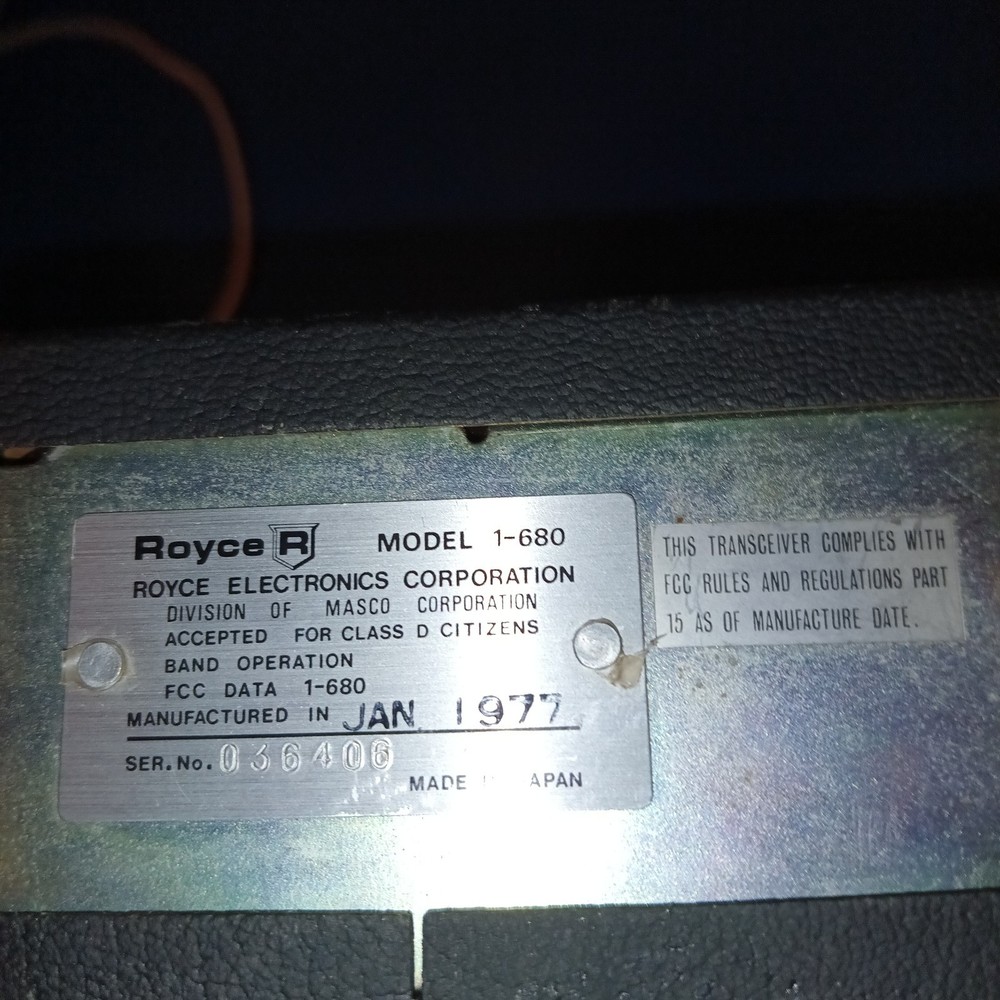 Royce Vintage 1-680 Module Transceiver & Astatic Road Devil Power Mic Tested