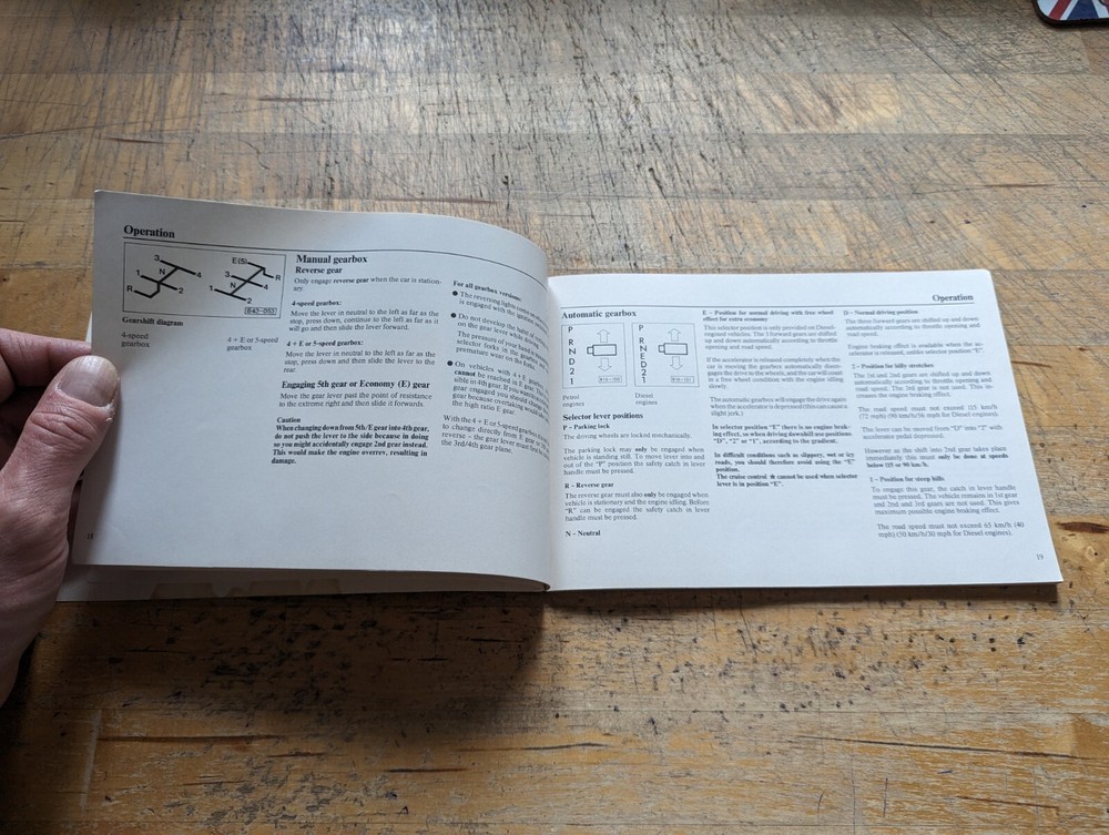 1981 Audi 100 Instruction Manual