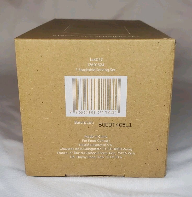 NEW Nespresso Stackable Serving Set ~ in Box, Barista Collection