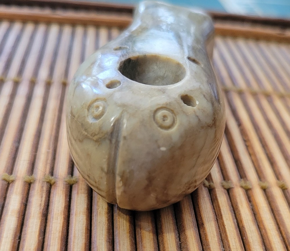 Vintage Carved Marble Stone Basic Fish Incense Burner