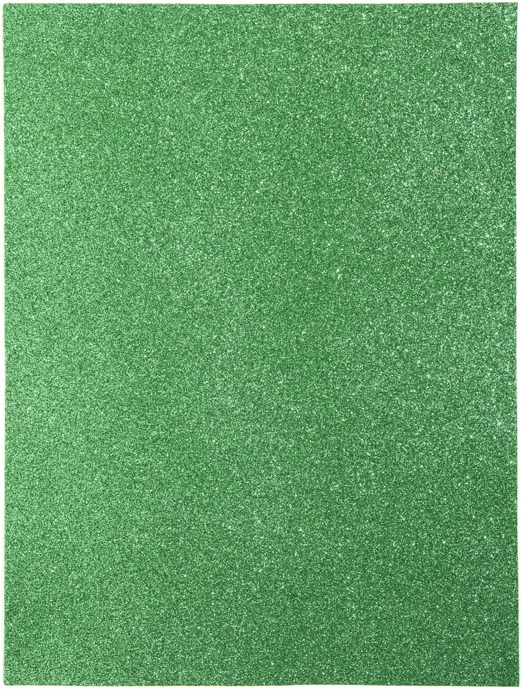Glitter Foam Sheet 9"X12" 2mm Green
