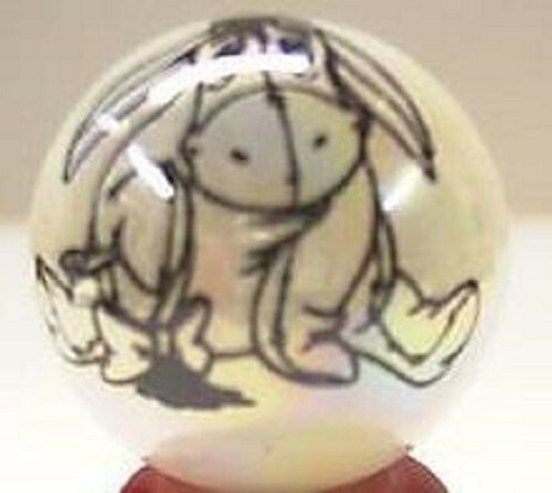 Eeyore 1" Glass Logo Marble