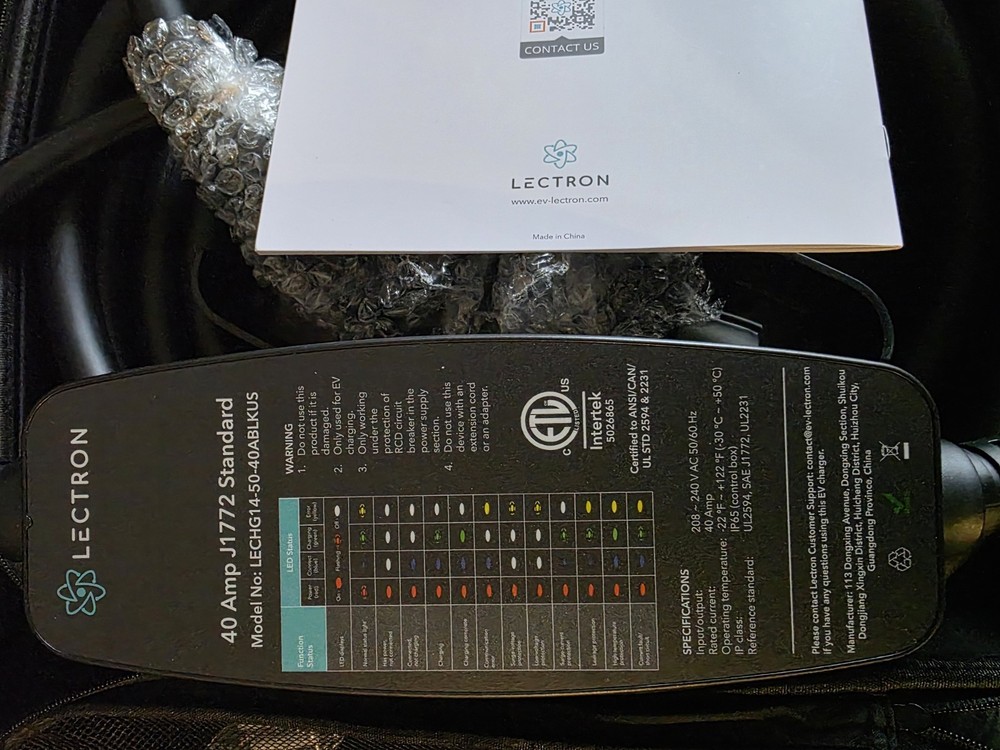 Lectron Level 2 Portable EV Charger