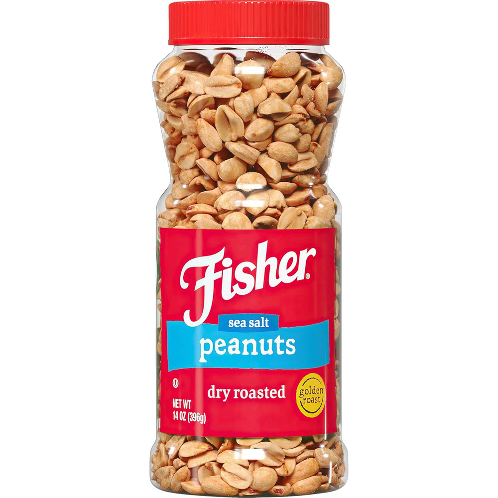 Snack Sea Salt Dry Roasted Peanuts, 14 Oz