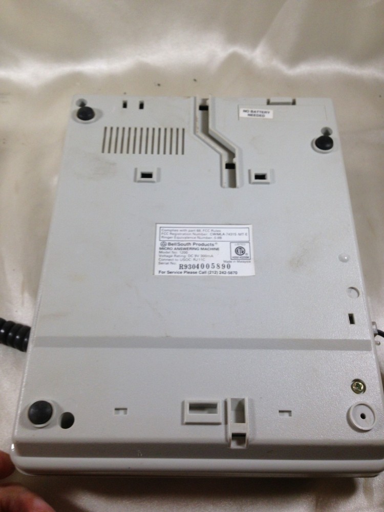 Bell South Remote Answering System Desk Phone Model 1200