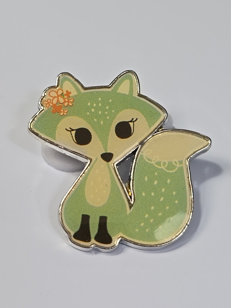 Cute Green Fox Lapel Pin