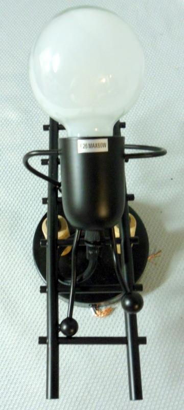 Mid Century Modern Abstract Climbing Man Wall Sconce Light
