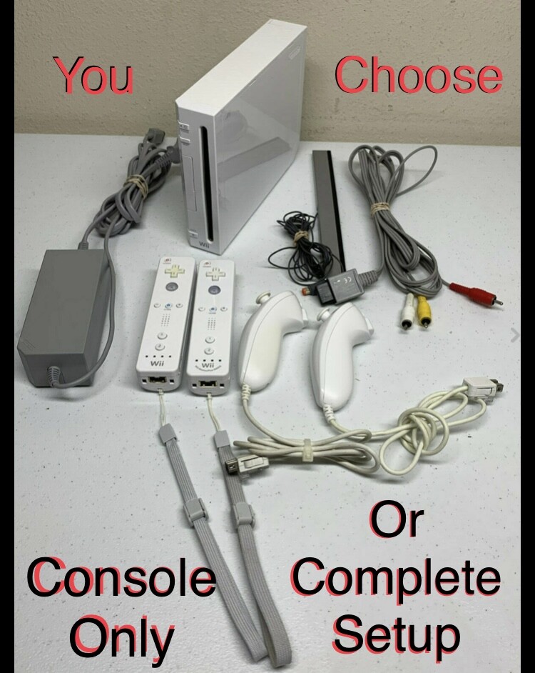 Nintendo Wii White Console RVL-001 Game Cube Compat Console only or complete