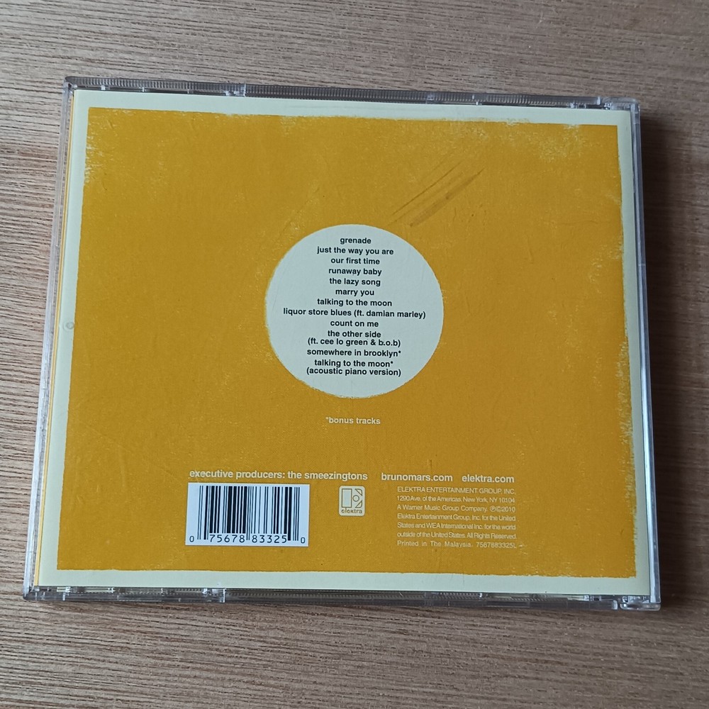 BRUNO MARS doo-wops & hooligans - RARE Malaysia CD