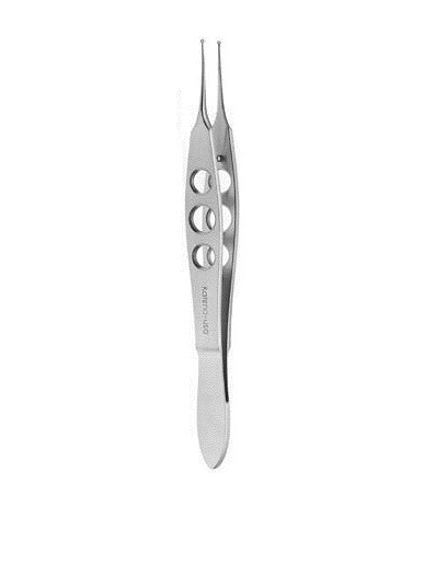 Fechtner Conjunctiva Forceps very delicate ring shaped tips with tying platform