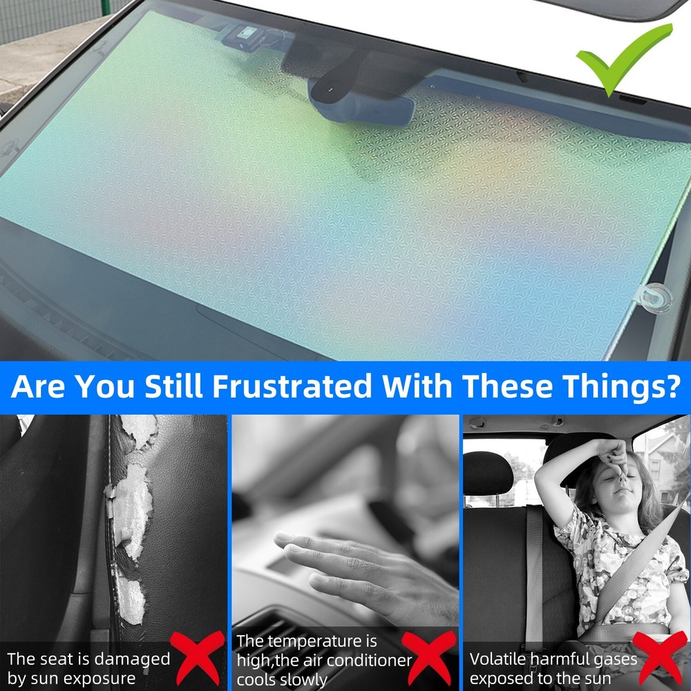 Retractable Car Auto Front Windshield Sun Shade Window Cover Roll Curtain Visor