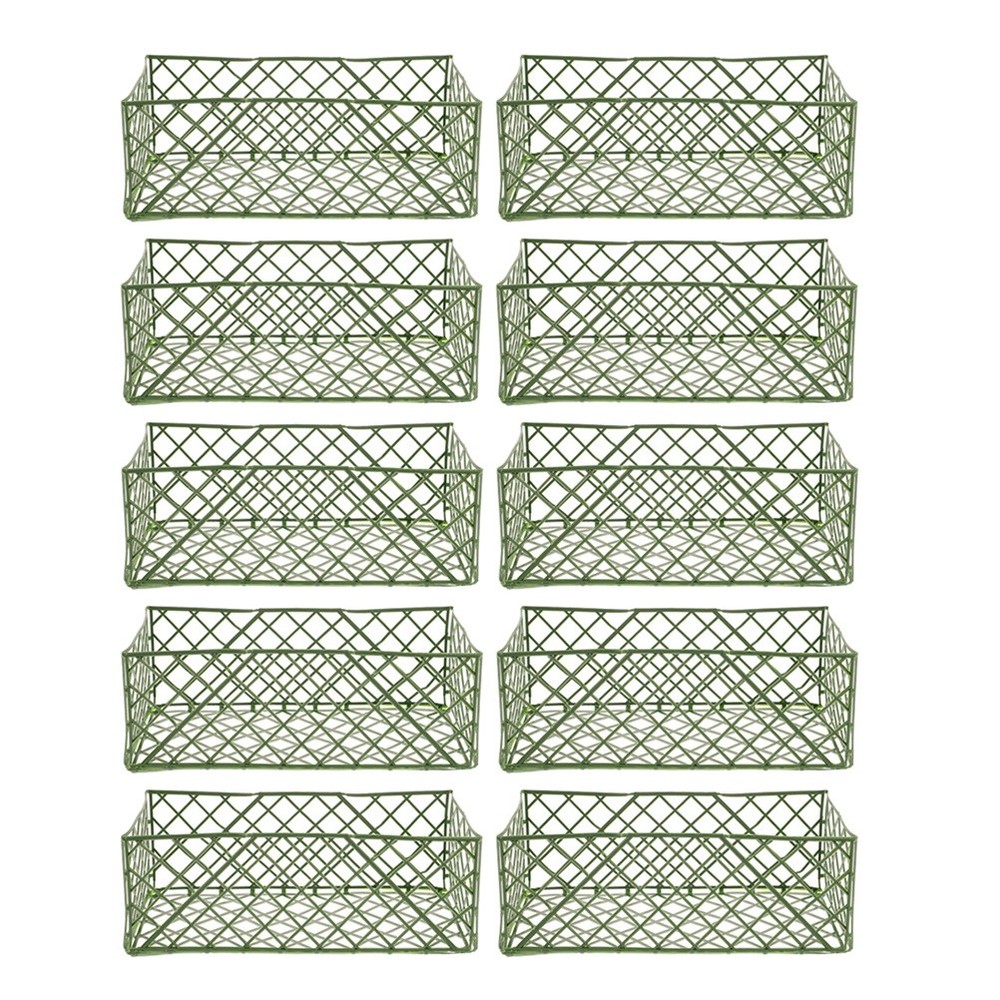 10 Pcs Rectangular Floral Trays Plastic Centerpiece Base Arrangement Holder