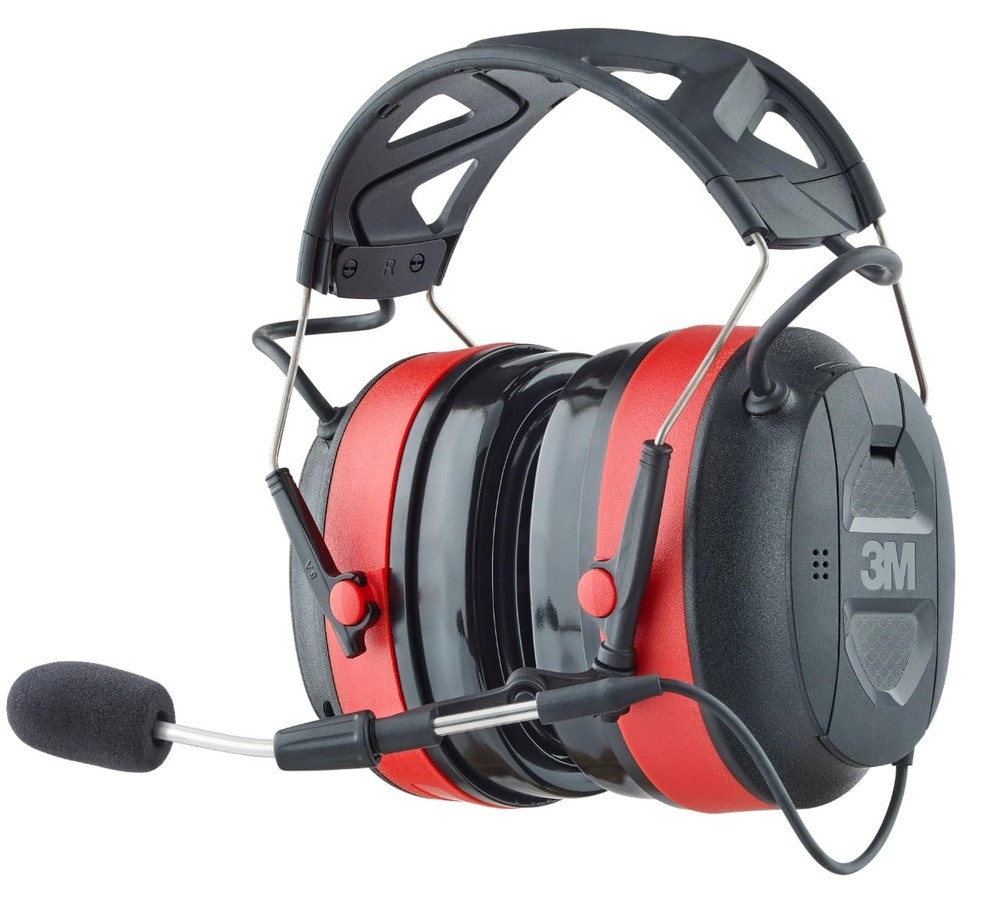 3M Pro-Comms Electronic Hearing Protector, Wireless Pro-Comms, Black/Red